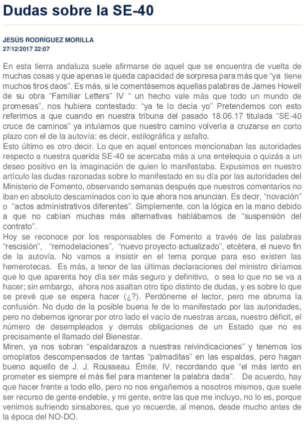 Dudas sobre S 40 Art&iacute;culo - &diams;Dudas sobre la S-40