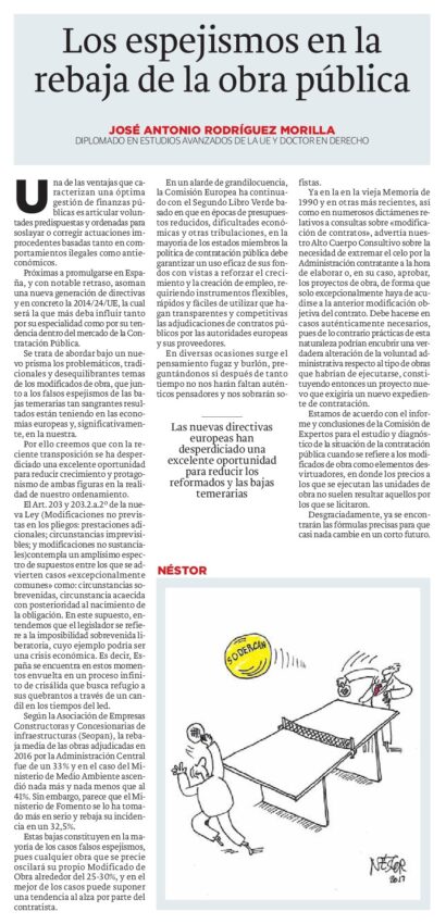Los espejismos en la rebaja de la obra p&uacute;blica - &diams;Los Espejismos en la Rebaja de Obra P&uacute;blica