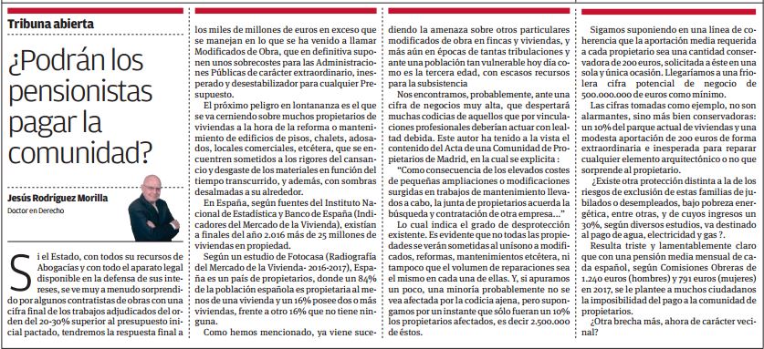 ♦¿Podrán los pensionistas pagar la comunidad? Podrán los pensionistas pagar la comunidad - ♦¿Podrán los pensionistas pagar la comunidad?
