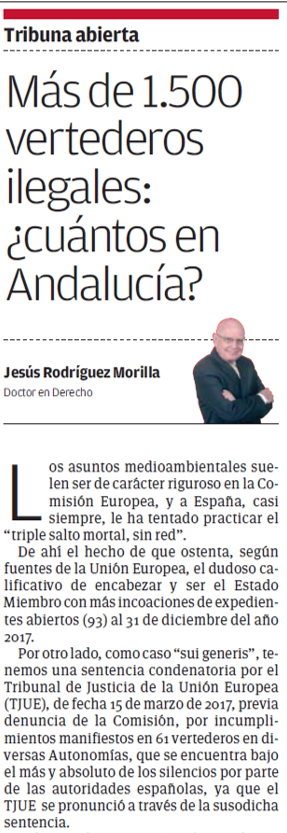 ♦Más de 1.500 vertederos ilegales: ¿cuántos en Andalucía? Artículo Más de 1500 vertederos ilegales cuántos en Andalucía Viva Sevilla - ♦Más de 1.500 vertederos ilegales: ¿cuántos en Andalucía?