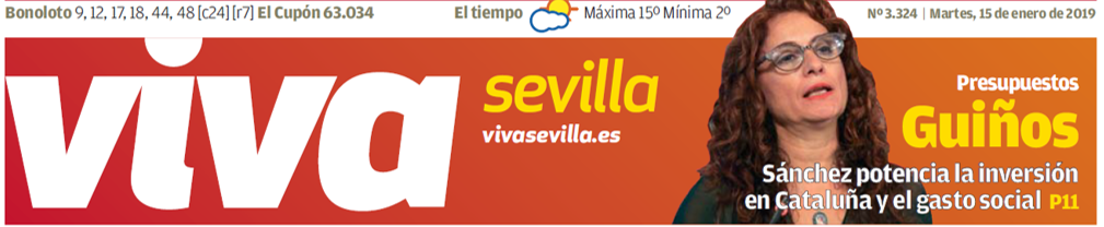 ♦Primera "herencia envenenada" para el nuevo Gobierno andaluz. Viva Sevilla 15 enero 2019 portada Primera herencia envenenada para el nuevo gobierno anadaluz - ♦Primera "herencia envenenada" para el nuevo Gobierno andaluz.