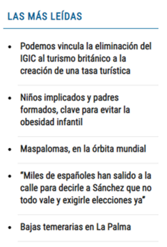♦Bajas temerarias en La Palma Canarias Diario Las más leídas enero 2019 - ♦Bajas temerarias en La Palma