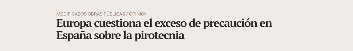 Europa cuestiona el exceso de precauci&oacute;n en Espa&ntilde;a sobre la pirotecnia Alicante Plaza - &diams;Europa cuestiona el exceso de precauci&oacute;n en Espa&ntilde;a sobre la pirotecnia